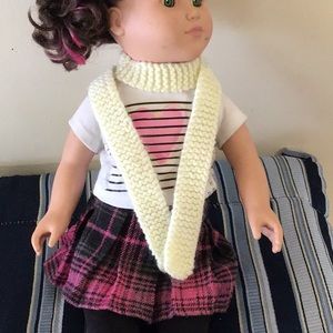 YB #101 skinny knitted 18 in doll scarf